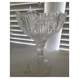 13.5' Tall Crystal Pedestal Dish