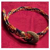 50' Multicolor Braided Belt w/Suede Buckle