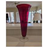 20' Cranberry Glass Vase