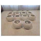 (14) White Votive Tea Light Holders