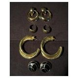 (4) Gold Tone Womenï¿½s Earrings