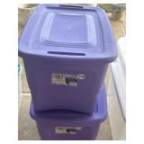 (2)Holiday Houseware Large Storage Tote 18 Gallon