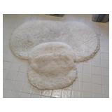 (3) Oval Bathroom Rugs