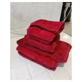 Red Bathroom Towel Set