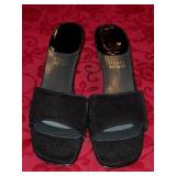 Stuart Weitzman Black Slides w/Kitten Heel