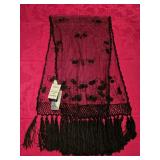 NWT Adrianna Papï¿½ll Black Sheer Shawl Scarf
