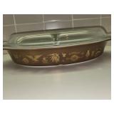 Vintage Pyrex Divided Serving Bowl