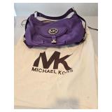 Michael Kors Purple Leather Fulton Hobo Bag