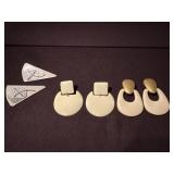 (3) Pairs Of Beaded Earrings