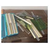 Assorted Rulers & Ruler Box