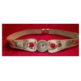 Vintage Chicos Belt w/Gold-toned Leather Strap