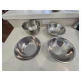 (4) Stainless Mixing Bowls
