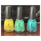 (3) China Glaze nail polishes
