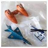 Vintage Die-cast Toys Including Blue MIG-21
