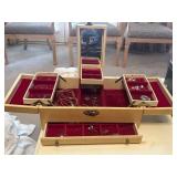 Vintage Jewelry Box with Jewelry Included!!