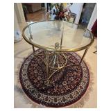 40'ï¿½32' Brass Table w/Beveled Glass Top