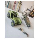 Brave Injured Soldier with Patrol Buggee and