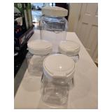(4) Plastic Grip Jars