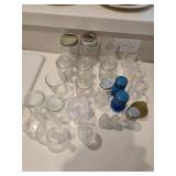 Glass Jars w/Lids, Salt & Pepper Shakers, Glass