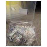 Plastic Container w/Buttons,Buttons & More Buttons