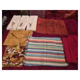 Placemats, Cloth Napkins, Gold Table Runner,