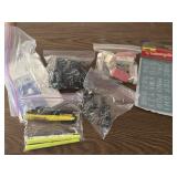 Assorted Paper Clips, Erasers, High Lighters,