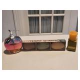 Liquid Soap Dispenser, (3) New Wood Soaps +