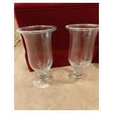 (2) 17.5' Tall Glass Vases