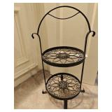 22' Black Wrought Iron 3-tier Victorian-style