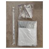 (2) White Linen Window Panels 57in x