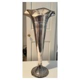 VTG Silver Plated Flute Trumpet Vase