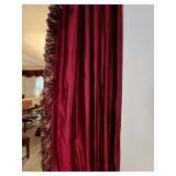 (2) Luxury Red Curtain Panels Approx 9.8' ï¿½ 52'