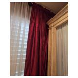 Red Curtain Panel w/Rod Approx 116' Tall ï¿½38' W