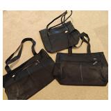 (3) Black Bags & Totes
