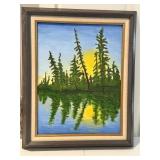 18'x22' Tranquil Landscape Oil on Canvas