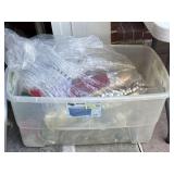 124QT Storage Container With Christmas Ribbons &