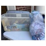 124QT Storage Container with Christmas Decor &