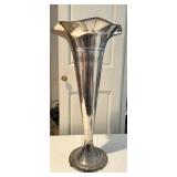 VTG Silver Plated Flute Trumpet Vase