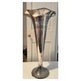 VTG Silver Plated Flute Trumpet Vase