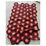 VTG Handmade Crocheted  Afghan