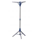 Collapsible Tripod Clothes Drying Rack Silver and