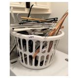 Laundry Basket with Assorted Hangers