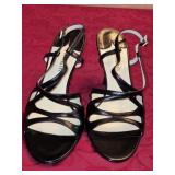 7.5AA  Amalfi Black Strappy Sandals