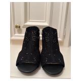Sz: 8M, Alex Marie, Open Toe Black Sandals