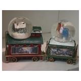 (2) Christmas Snowglobes