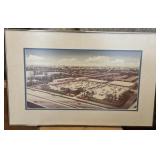 26'x17' Framed vintage photograph of a shopping