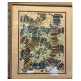 28'x34' Framed piece of abstract art