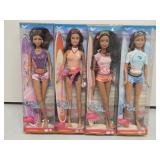 (4) Cali Girl Barbies