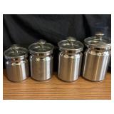 (4) Tramontina kitchen storage set stainless