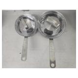 (2) Stainless Pans w/Lids